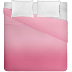 Blush Pink Color Gradient Ombre Duvet Cover Double Side (king Size) by SpinnyChairDesigns