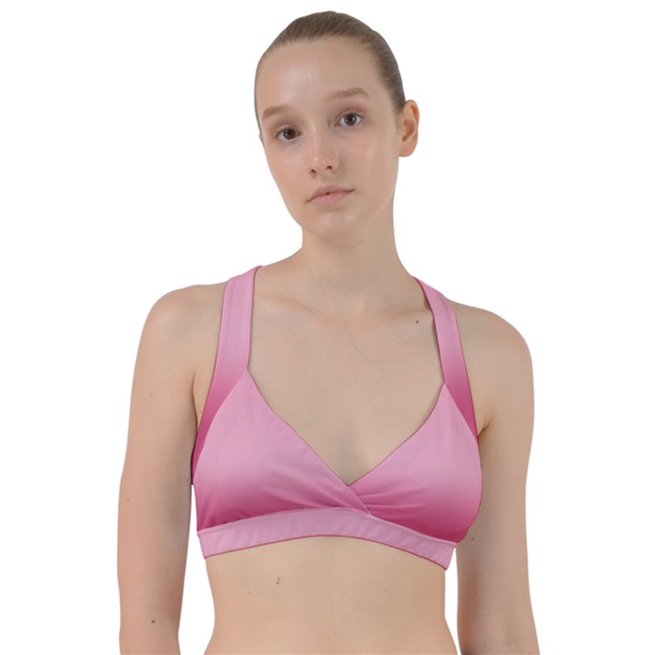 Blush Pink Color Gradient Ombre Sweetheart Sports Bra