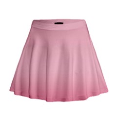 Blush Pink Color Gradient Ombre Mini Flare Skirt by SpinnyChairDesigns