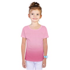 Blush Pink Color Gradient Ombre Kids  One Piece Tee