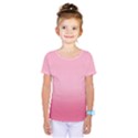 Blush Pink Color Gradient Ombre Kids  One Piece Tee View1