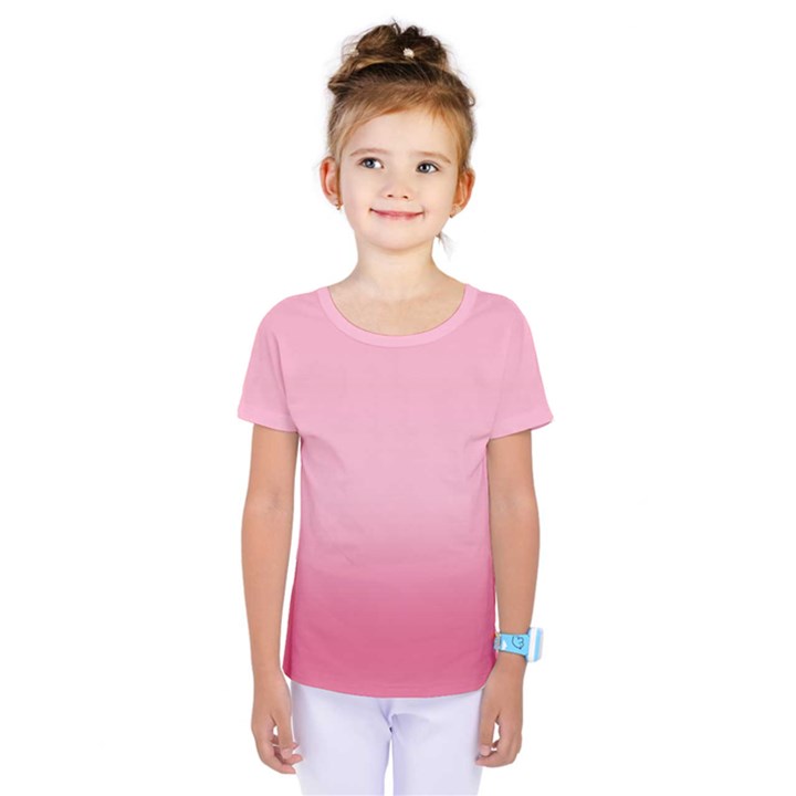 Blush Pink Color Gradient Ombre Kids  One Piece Tee