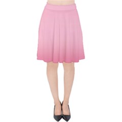 Blush Pink Color Gradient Ombre Velvet High Waist Skirt by SpinnyChairDesigns