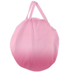 Blush Pink Color Gradient Ombre Giant Round Zipper Tote by SpinnyChairDesigns