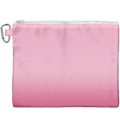 Blush Pink Color Gradient Ombre Canvas Cosmetic Bag (xxxl) by SpinnyChairDesigns