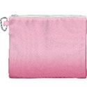 Blush Pink Color Gradient Ombre Canvas Cosmetic Bag (XXXL) View1