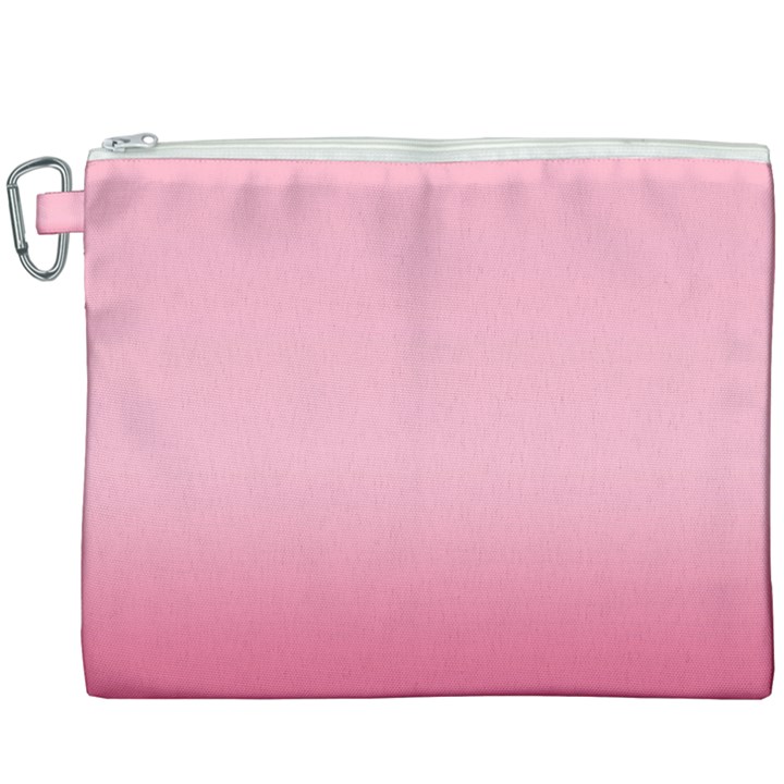 Blush Pink Color Gradient Ombre Canvas Cosmetic Bag (XXXL)