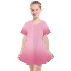 Blush Pink Color Gradient Ombre Kids  Smock Dress by SpinnyChairDesigns