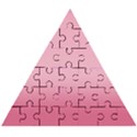 Blush Pink Color Gradient Ombre Wooden Puzzle Triangle View1