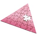 Blush Pink Color Gradient Ombre Wooden Puzzle Triangle View2