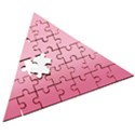 Blush Pink Color Gradient Ombre Wooden Puzzle Triangle View3