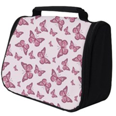 Blush Pink Color Butterflies Full Print Travel Pouch (big) by SpinnyChairDesigns