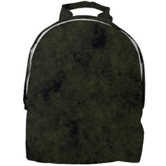 Army Green Color Grunge Mini Full Print Backpack by SpinnyChairDesigns