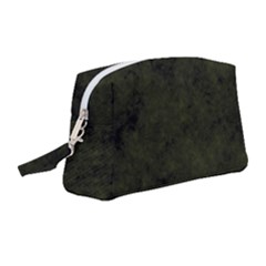 Army Green Color Grunge Wristlet Pouch Bag (medium) by SpinnyChairDesigns