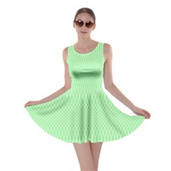 Mint Green White Stripes Skater Dress by SpinnyChairDesigns