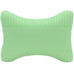 Mint Green White Stripes Seat Head Rest Cushion by SpinnyChairDesigns