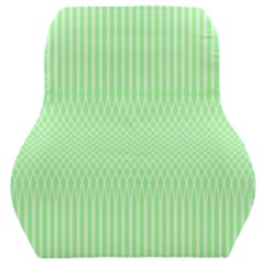 Mint Green White Stripes Car Seat Back Cushion  by SpinnyChairDesigns