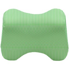 Mint Green White Stripes Head Support Cushion by SpinnyChairDesigns