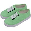 Mint Green White Stripes Kids  Classic Low Top Sneakers View2