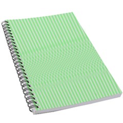 Mint Green White Stripes 5 5  X 8 5  Notebook by SpinnyChairDesigns