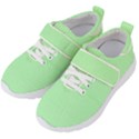 Mint Green White Stripes Kids  Velcro Strap Shoes View2