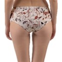 Music Notes Pattern Cinnamon Color Reversible Mid-Waist Bikini Bottoms View4