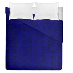 Cobalt Blue Color Batik Duvet Cover Double Side (queen Size) by SpinnyChairDesigns