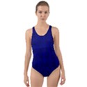 Cobalt Blue Color Batik Cut-Out Back One Piece Swimsuit View1