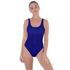 Cobalt Blue Color Batik Bring Sexy Back Swimsuit by SpinnyChairDesigns