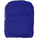 Cobalt Blue Color Batik Full Print Backpack View1