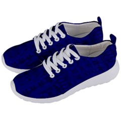 Cobalt Blue Color Batik Men s Lightweight Sports Shoes by SpinnyChairDesigns