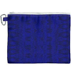 Cobalt Blue Color Batik Canvas Cosmetic Bag (xxxl) by SpinnyChairDesigns