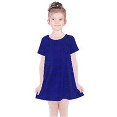 Cobalt Blue Color Batik Kids  Simple Cotton Dress by SpinnyChairDesigns