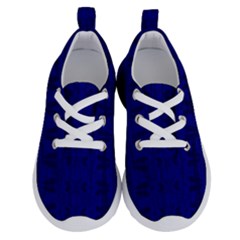 Cobalt Blue Color Batik Running Shoes by SpinnyChairDesigns