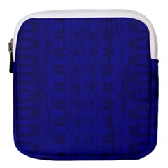 Cobalt Blue Color Batik Mini Square Pouch by SpinnyChairDesigns