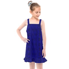 Cobalt Blue Color Batik Kids  Overall Dress by SpinnyChairDesigns