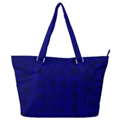 Cobalt Blue Color Batik Full Print Shoulder Bag by SpinnyChairDesigns