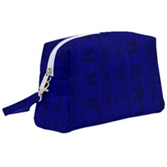 Cobalt Blue Color Batik Wristlet Pouch Bag (large) by SpinnyChairDesigns