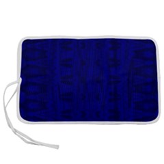 Cobalt Blue Color Batik Pen Storage Case (l) by SpinnyChairDesigns