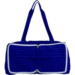 Navy Blue Color Polka Dots Multi Function Bag by SpinnyChairDesigns