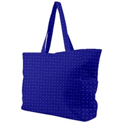 Navy Blue Color Polka Dots Simple Shoulder Bag by SpinnyChairDesigns