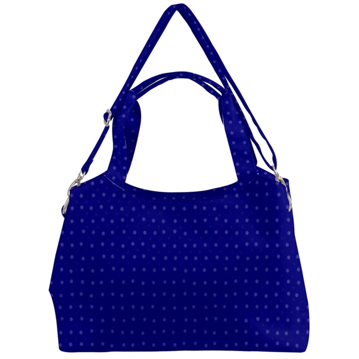 Navy Blue Color Polka Dots Double Compartment Shoulder Bag