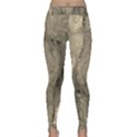 Abstract Tan Beige Texture Classic Yoga Leggings View1