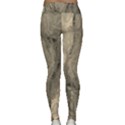 Abstract Tan Beige Texture Classic Yoga Leggings View2