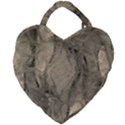 Abstract Tan Beige Texture Giant Heart Shaped Tote View1