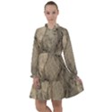 Abstract Tan Beige Texture All Frills Chiffon Dress View1