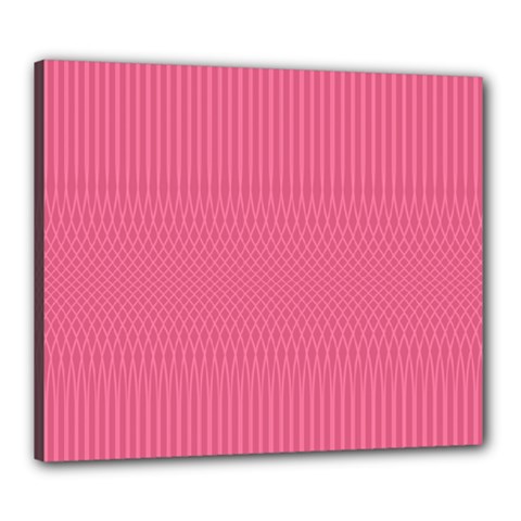 Blush Pink Color Stripes Canvas 24  X 20  (stretched) by SpinnyChairDesigns