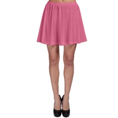 Blush Pink Color Stripes Skater Skirt by SpinnyChairDesigns