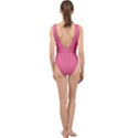 Blush Pink Color Stripes Center Cut Out Swimsuit View2