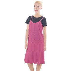 Blush Pink Color Stripes Camis Fishtail Dress by SpinnyChairDesigns